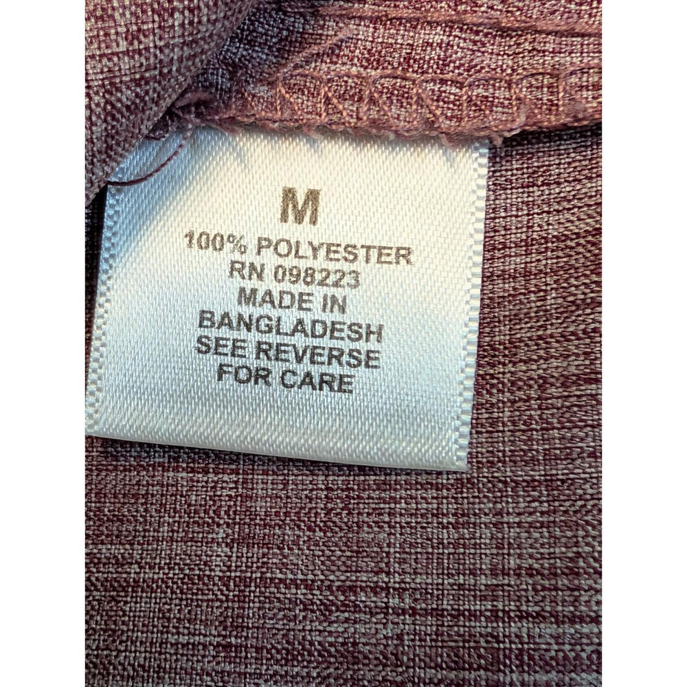 Magellan Outdoors Men's Medium Fish Gear Shirt Relaxed Fit "Aransas Pass" Plum - Picture 6 of 12